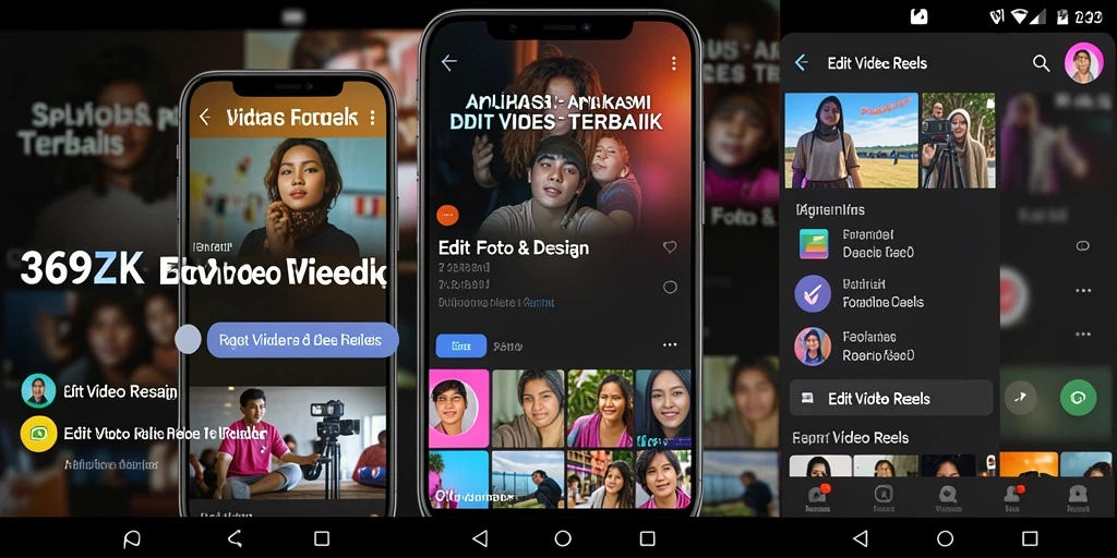 Tampilan antarmuka aplikasi 369ZK untuk Edit Video Reels yang intuitif dan menarik.