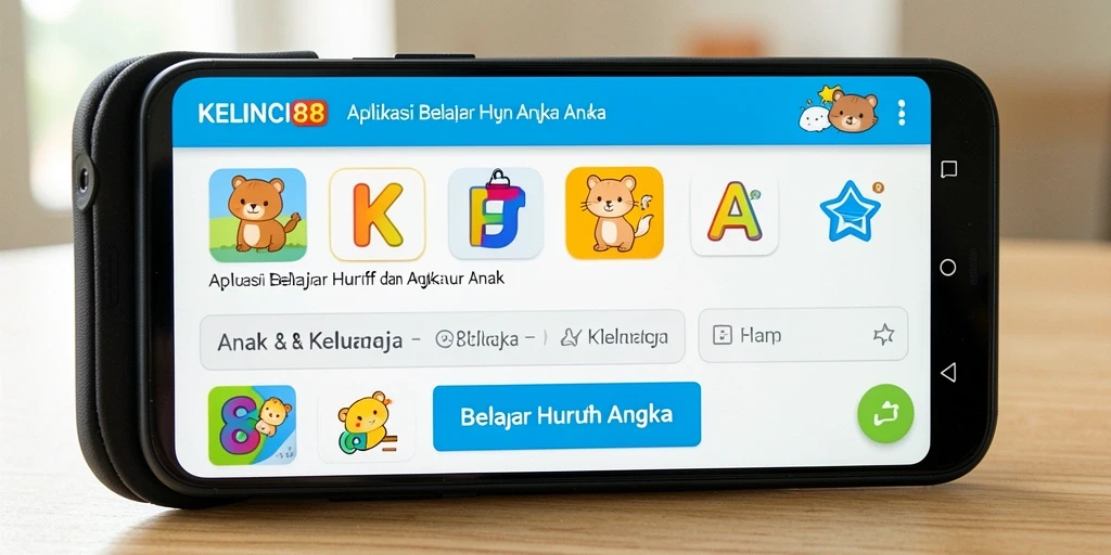 Antarmuka KELINCI88 yang ceria dan interaktif untuk anak-anak.
