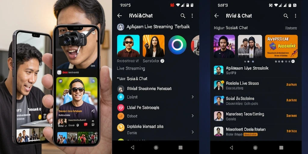Tampilan antarmuka RVIP3 yang intuitif untuk Live Streaming.