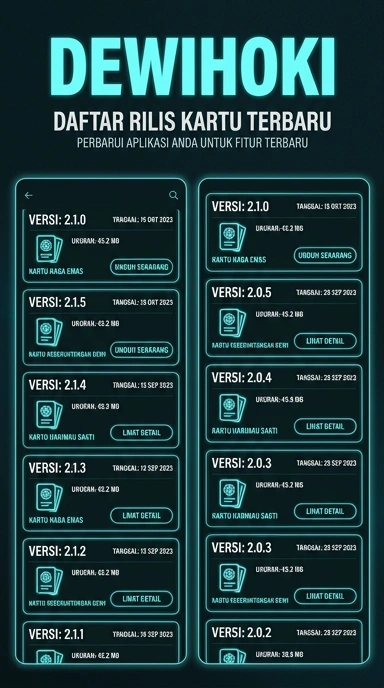 Tampilan riwayat versi dewihoki